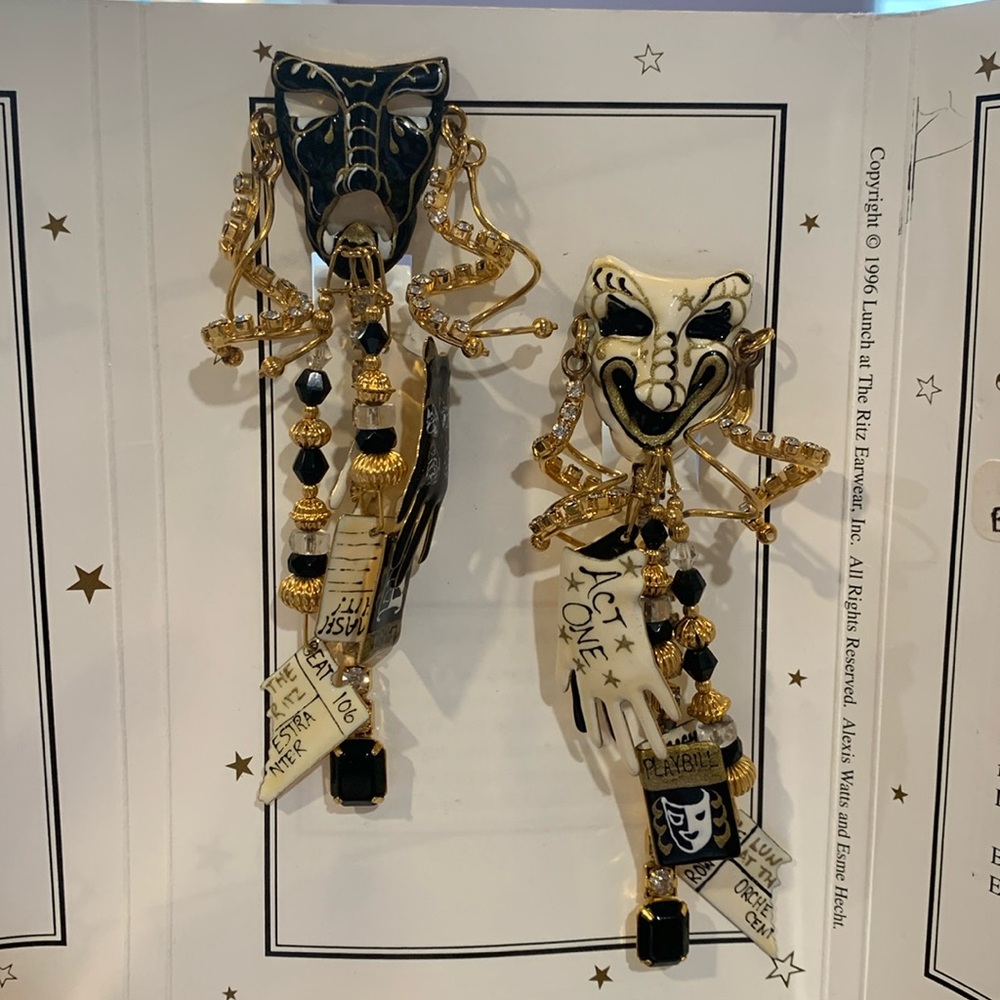 Lunch at the Ritz Venetian Masks/Act Two Earring